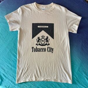 Tobacco City Band Tee Original Cigarette Box Design Size Small Chicago, IL